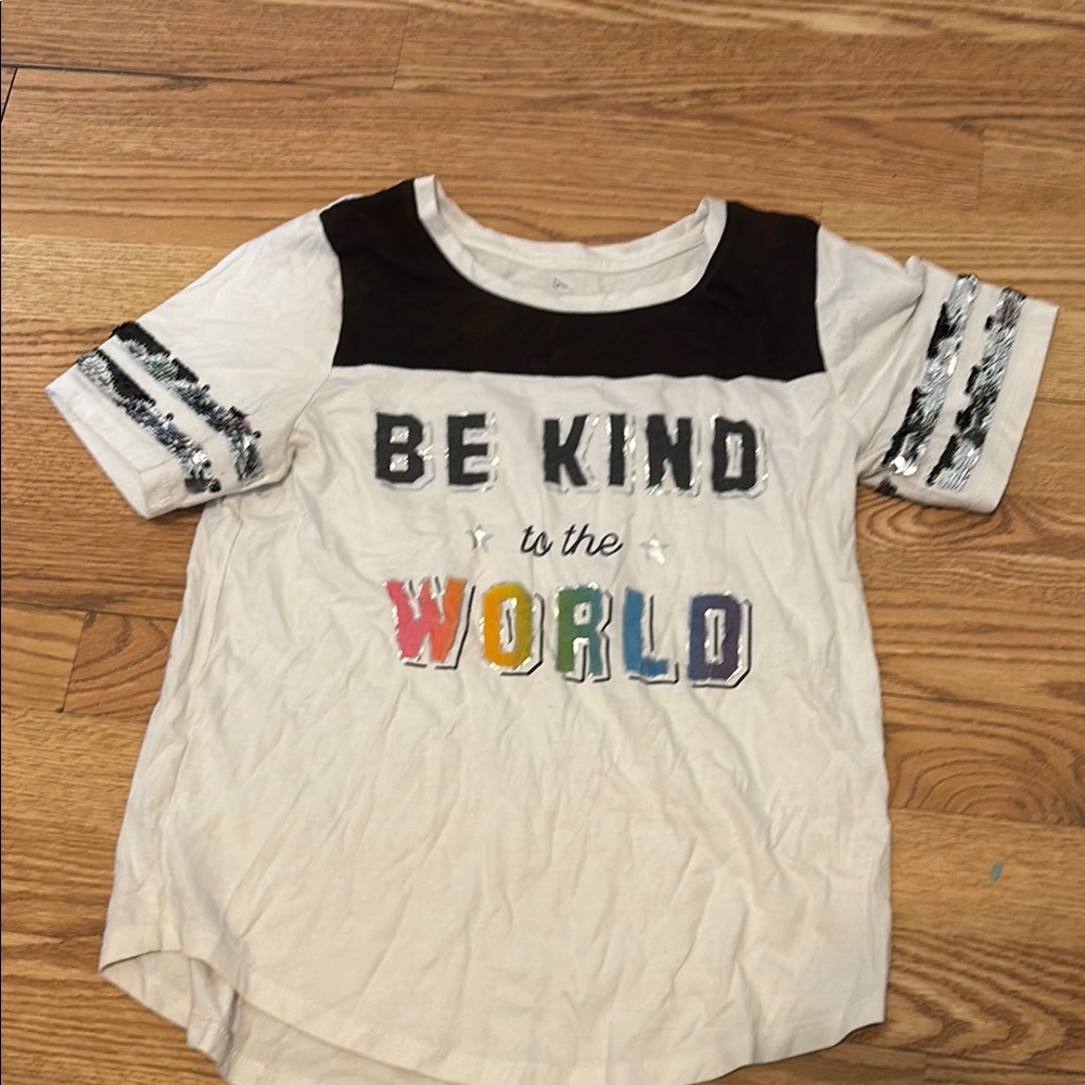 Be Kind to the World Kids Shirt - White and Black
